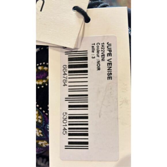 Ba&sh Venise Paisley Wrap Black Skirt  NWT Size Large - Picture 6 of 8